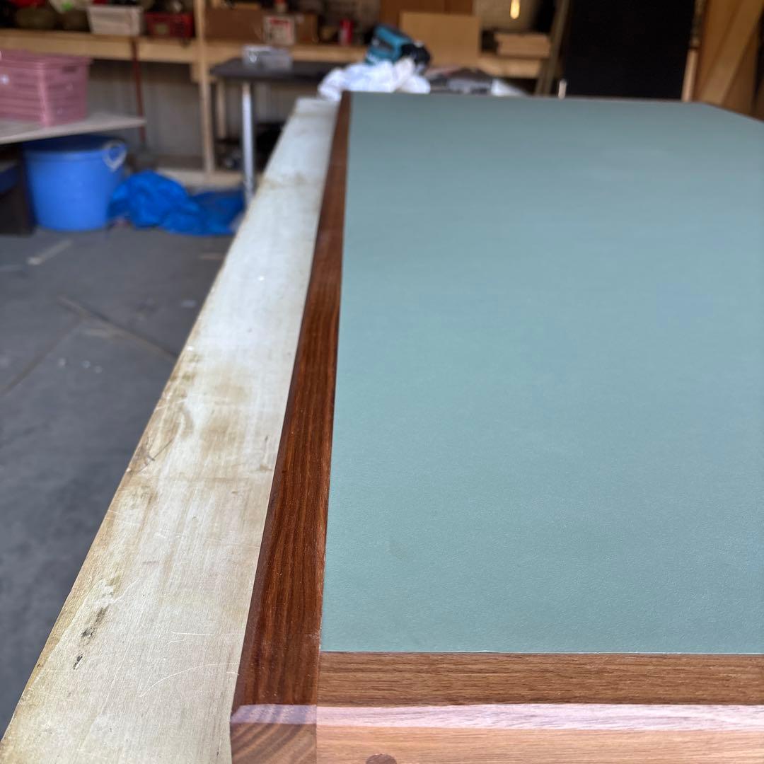 デスク天板　リノリウム　ウォールナット