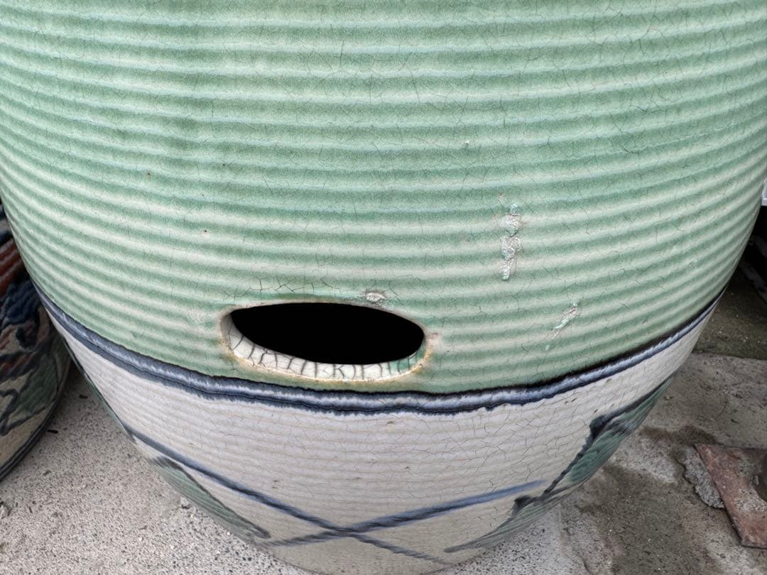 【ゆでたまご】陶器製 ガーデンテーブル×1 椅子×4