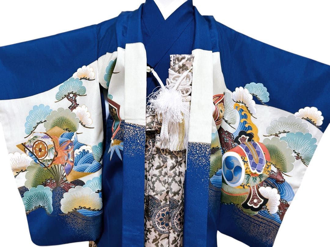 お買い得品♡七五三　5歳　男の子　フルセット　青系　紺色