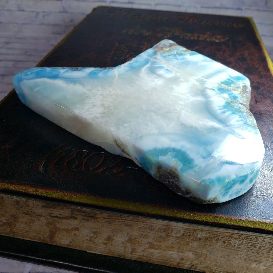 【高品質】ピンク入り！ラリマースライス 原石 プレート