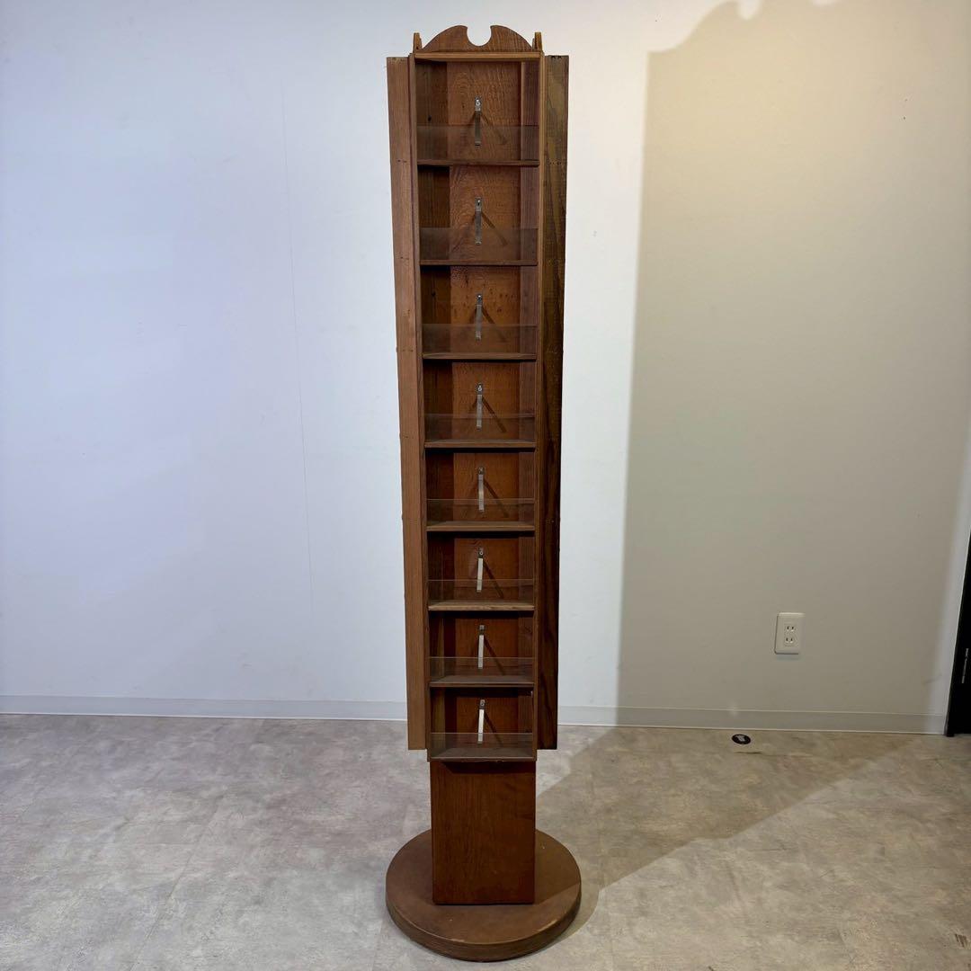 回転cd棚　CDラック　ポストカードラック　喫茶店