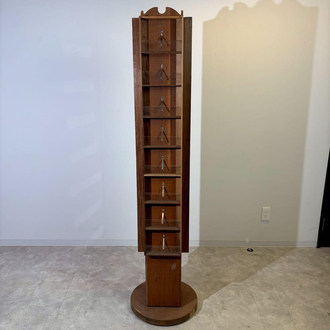 回転cd棚　CDラック　ポストカードラック　喫茶店