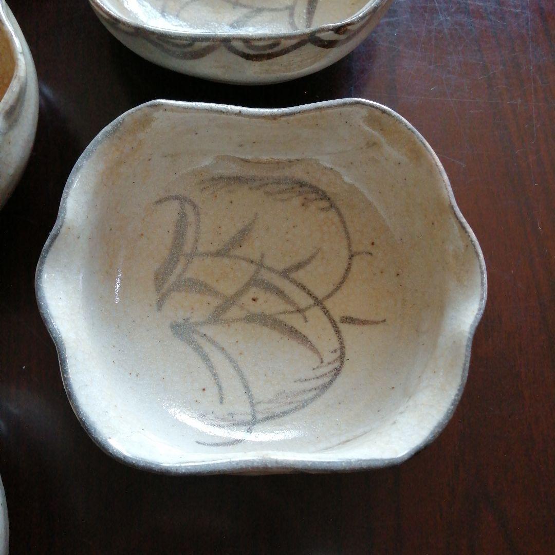 瀬戸焼　加藤作助　志野向付　10客　12.5cm　大正〜昭和初期