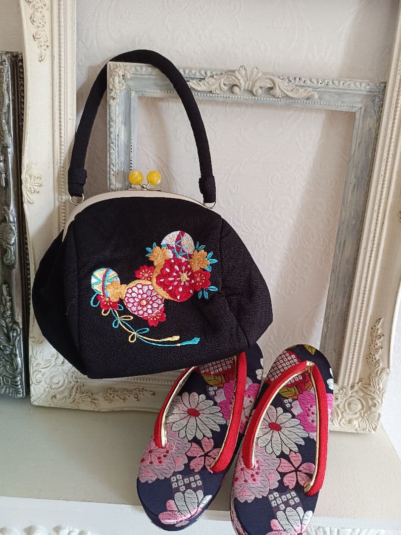 専用です☆アンティーク白系着物にだらり帯☆七五三フルセット