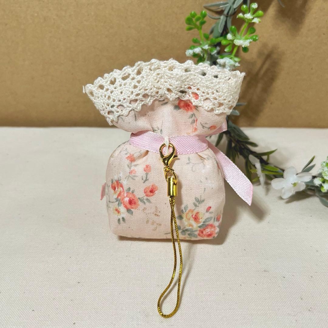 2405-66 ミニストラップサシェ 香り袋 ミニローズピンク SOLD→ご注文