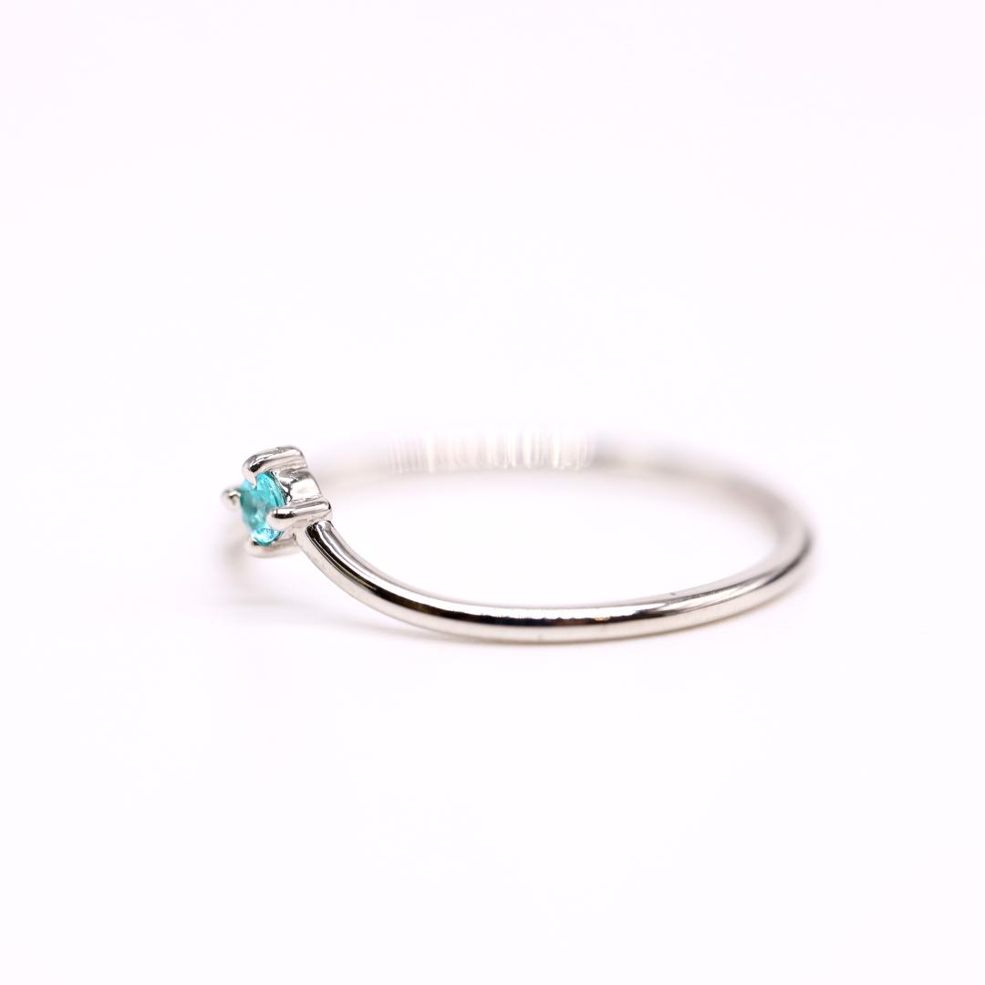 【天然パライバトルマリン】リング 0.03cts ルース 宝石