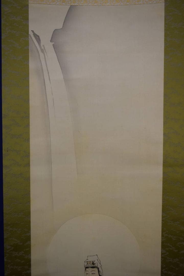 真作/山川永雅/岩上聖観音/桐共箱付/布袋屋掛軸HG-737 - メルカリ