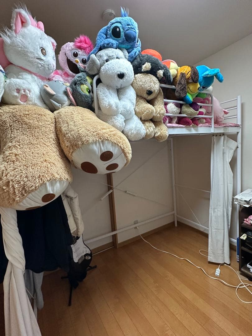 ニトリ　ロフトベッド　白　引き取り限定