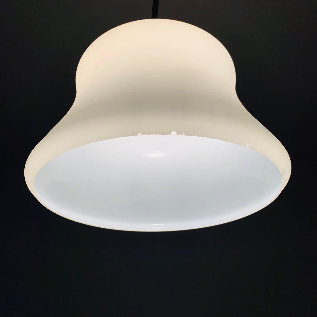 昭和レトロ ツヤなし 乳白ガラス 電傘 ペンダント ミルクガラス 大正ロマン