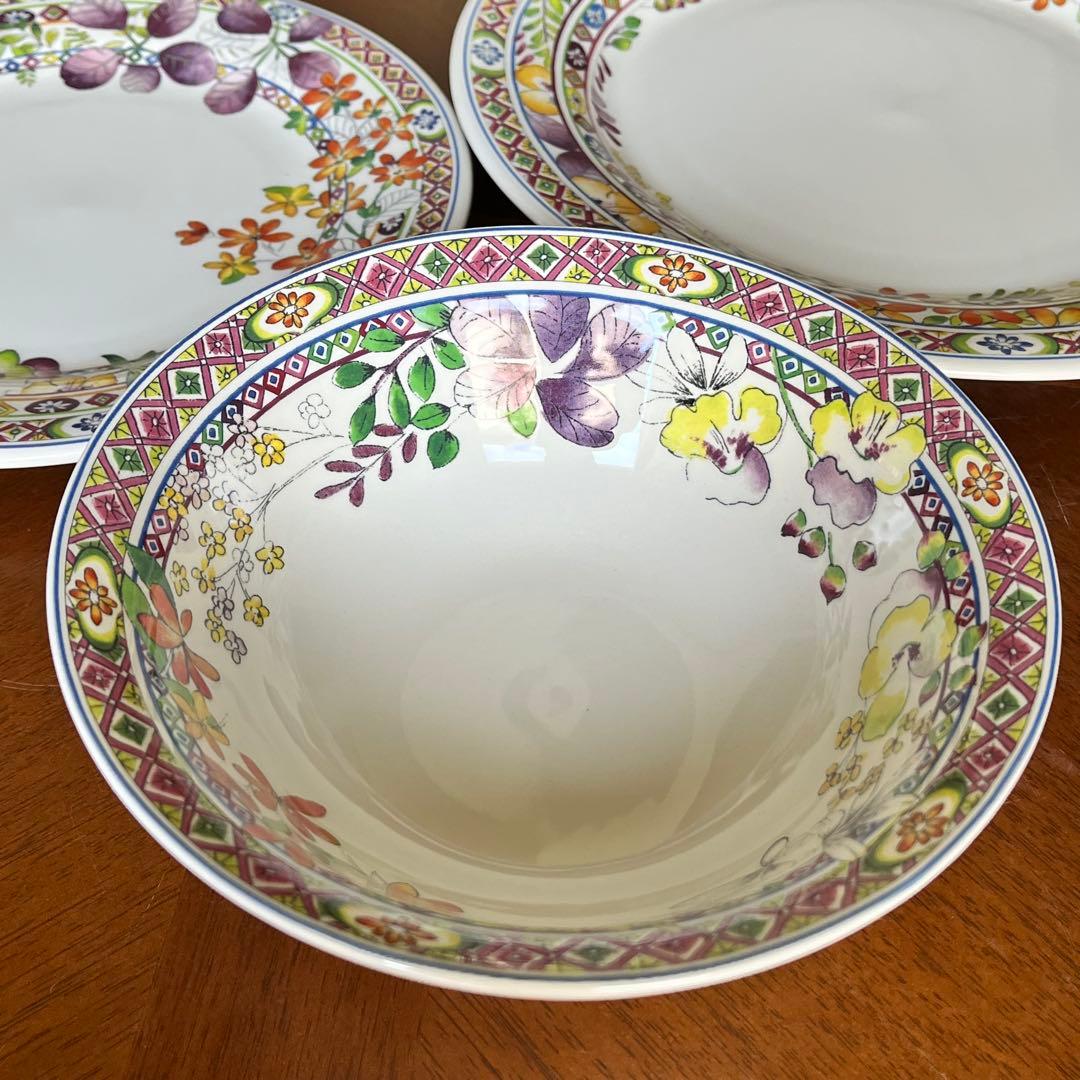 【レア美品】フランス製　ジアン★Bagatelle★プレート3点セット