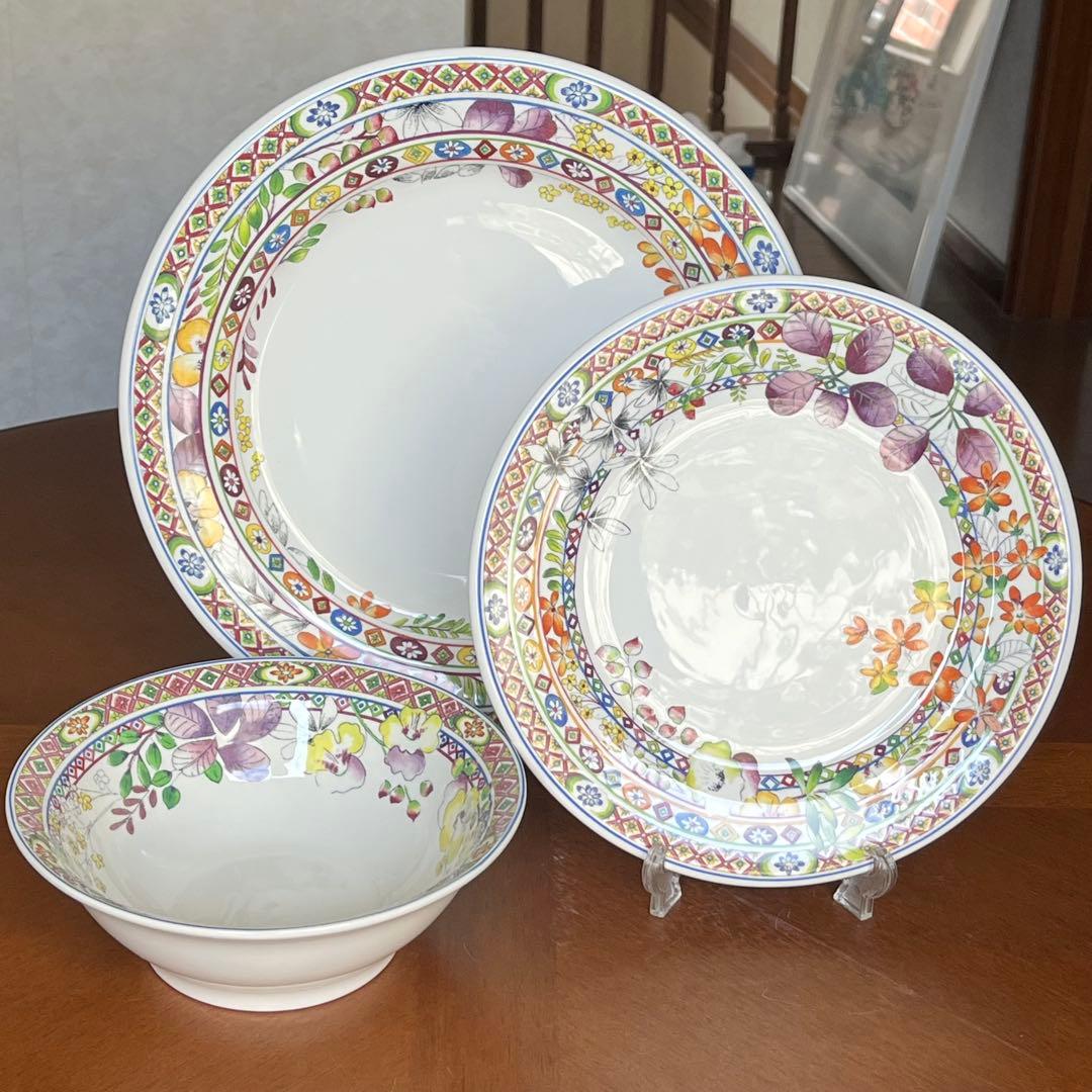 【レア美品】フランス製　ジアン★Bagatelle★プレート3点セット