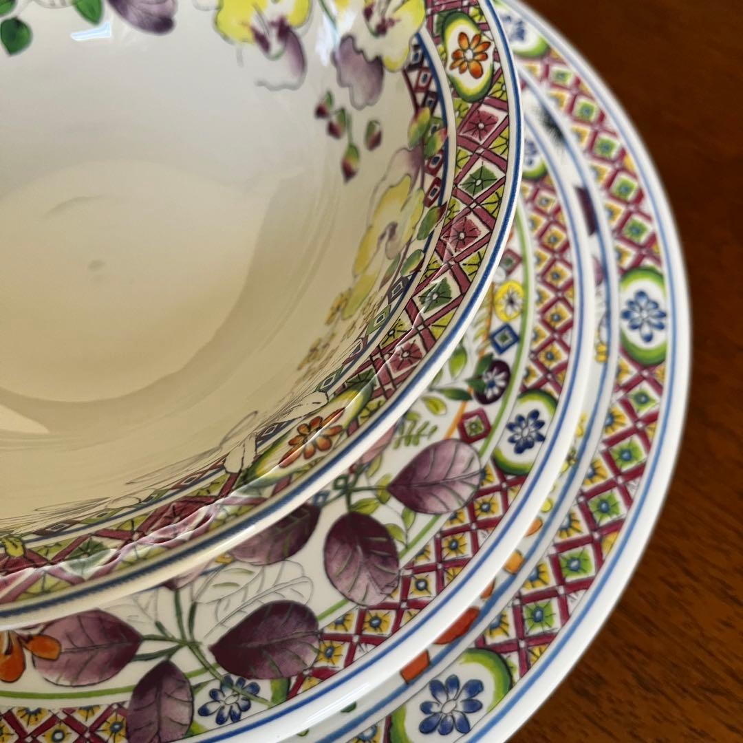 【レア美品】フランス製　ジアン★Bagatelle★プレート3点セット