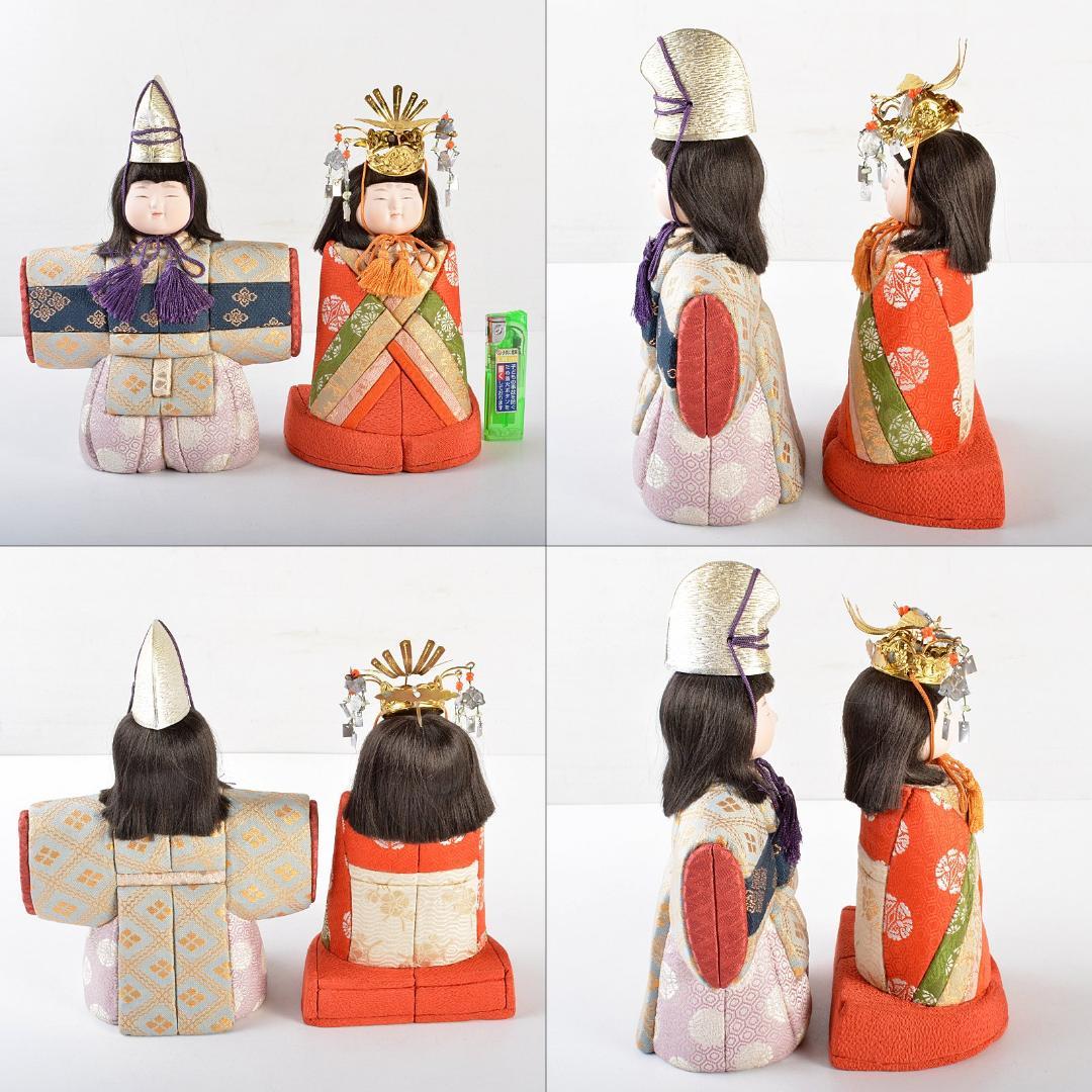 伝統工芸 真多呂作 木目込み人形 古今人形 雛人形 立雛 共箱 V R5713