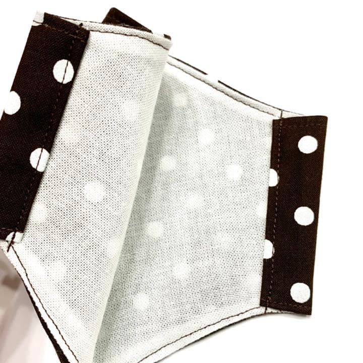 No.243 オーダーマスク　ハンドメイド  ブラウン　ドット　おまとめ割