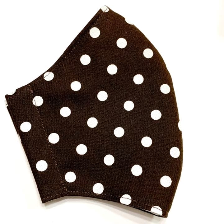 No.243 オーダーマスク　ハンドメイド  ブラウン　ドット　おまとめ割