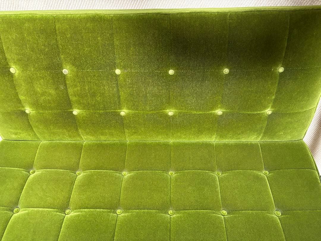 カリモク60 Kチェア モケットグリーン 2シーター