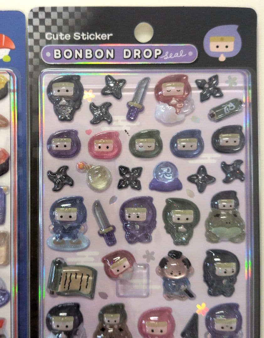 正規品ボンボンドロップシール和柄　クーリア　舞妓　忍者お相撲おにぎりお寿司柴犬