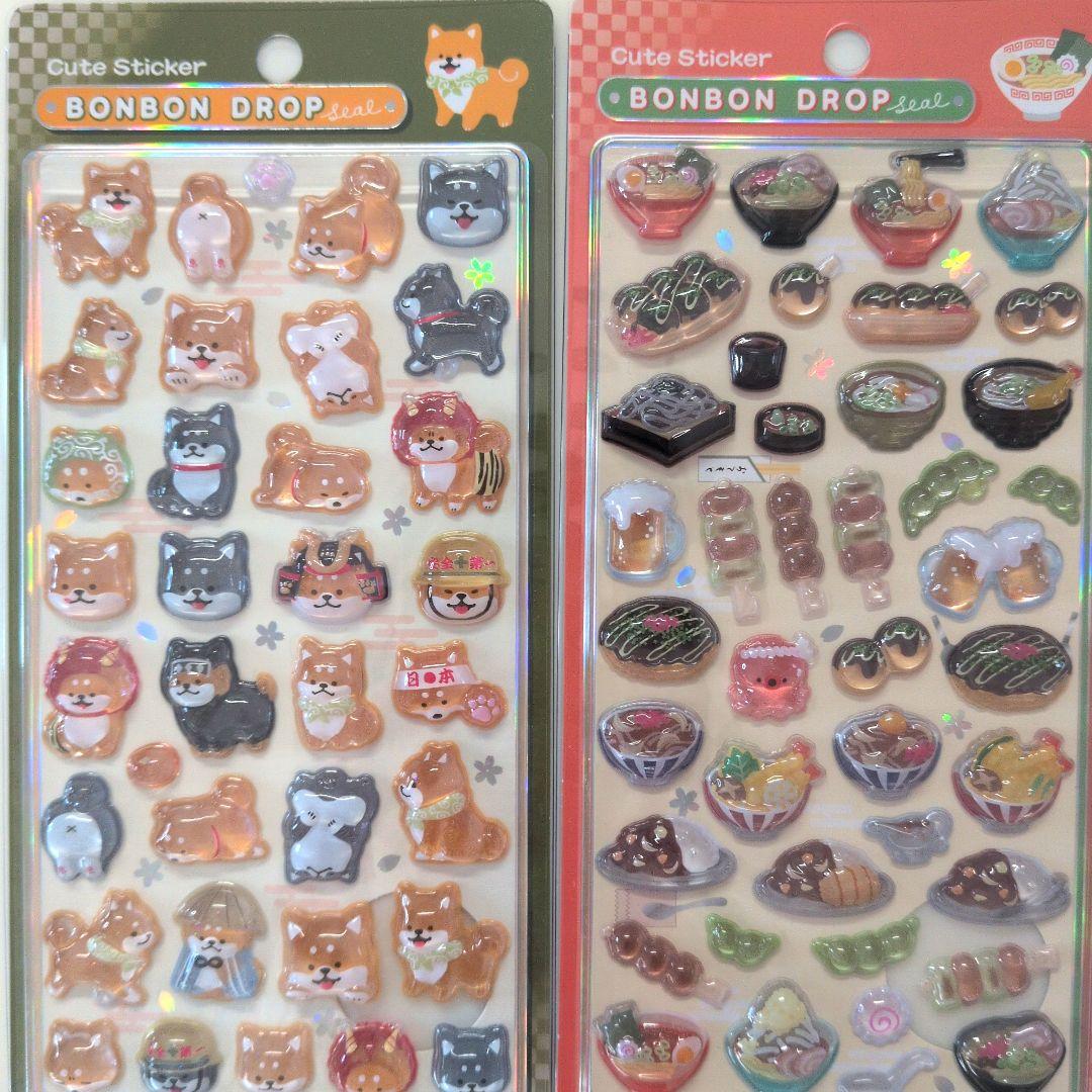 正規品ボンボンドロップシール和柄　クーリア　舞妓　忍者お相撲おにぎりお寿司柴犬