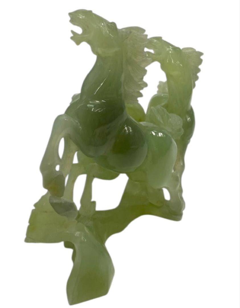 中国美術　翡翠　馬　縁起物　26セ207
