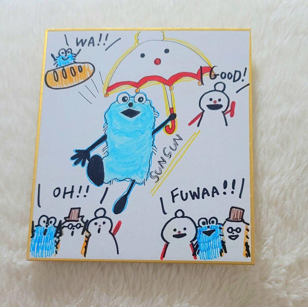 手書きイラスト ミニ色紙 - メルカリ