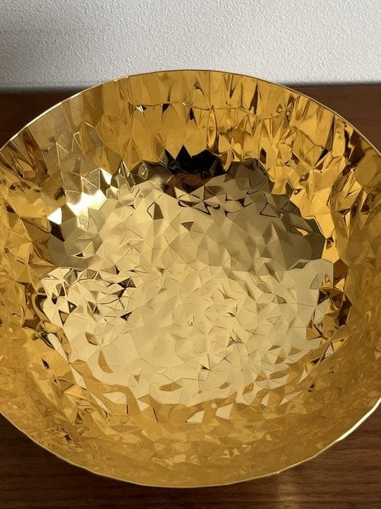 ALESSI　ラウンドバスケット　約21ｃｍ　ゴールド　joy n.11