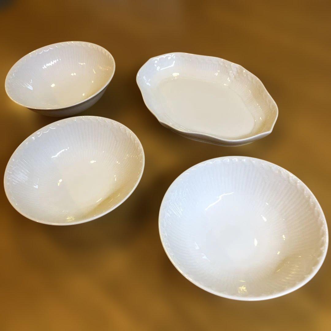 ロイヤルコペンハーゲン　ホワイトフルーテッド　353 574 4つセット
