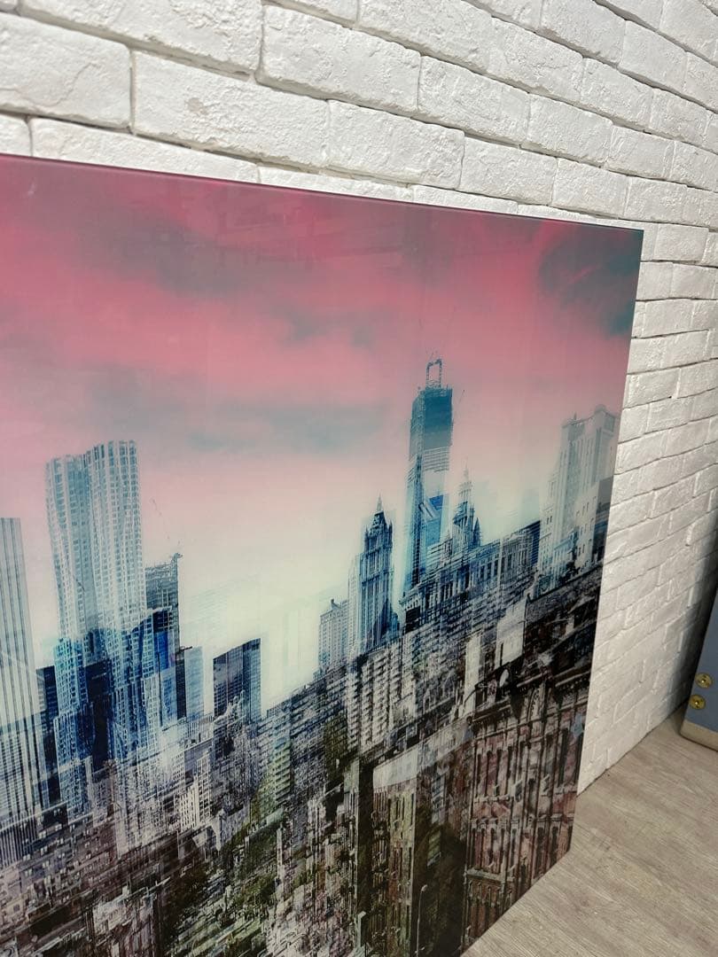 【東京都23区配送無料】定価8万円 ガラスアート 絵　ポスター　飾り　160cm