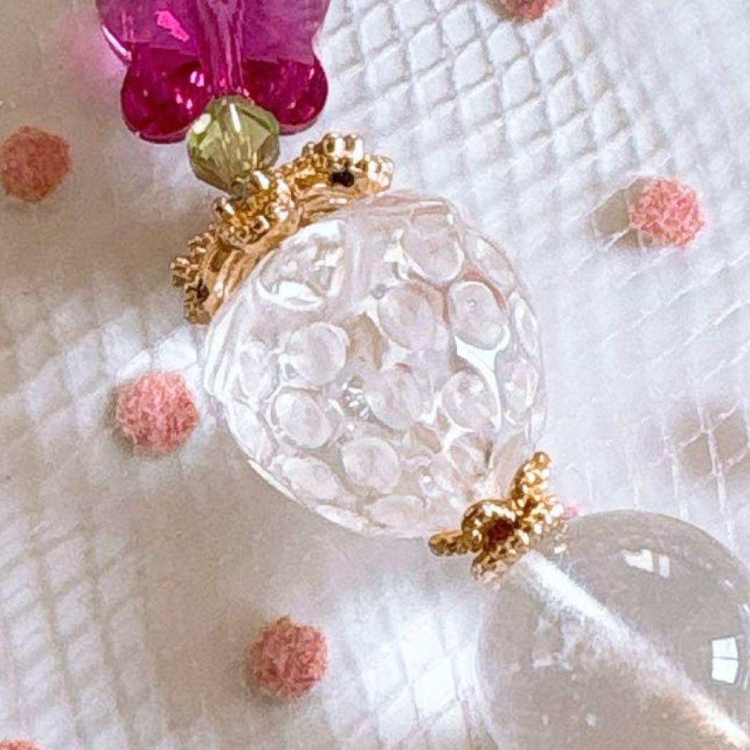 訳あり価格】ラリマー ハートチャーム&大玉ムーンストーン・苺天然石