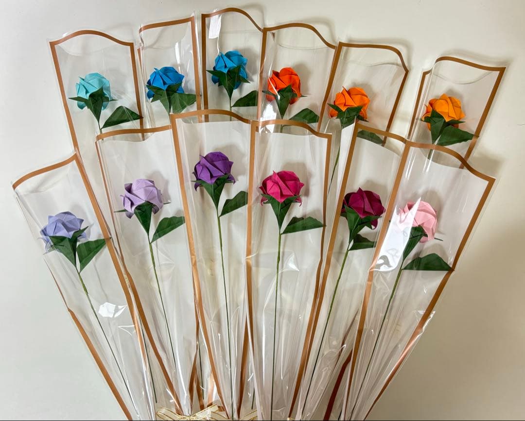 【受注生産】折り紙ブーケ 花束 プレゼント ギフト 枯れない 造花 一点物