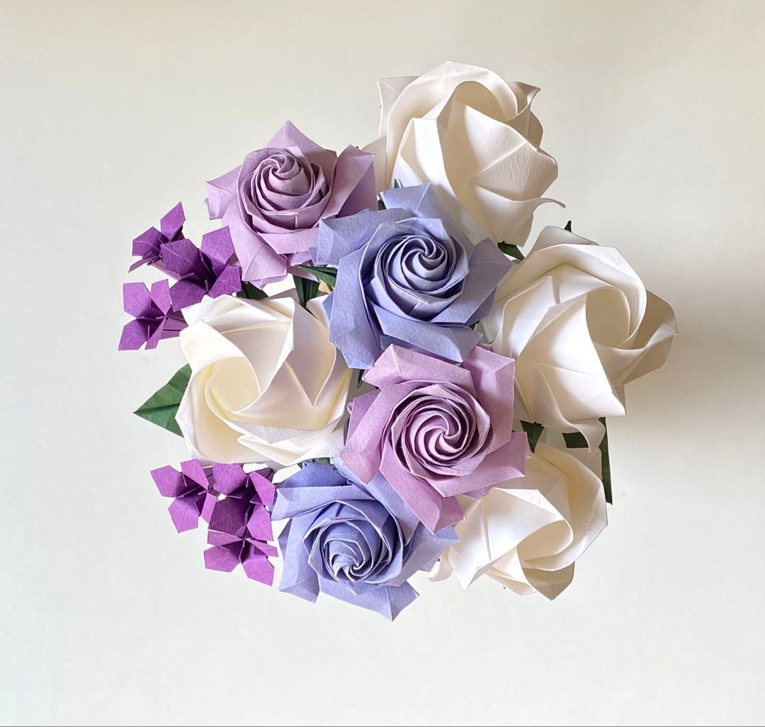 【受注生産】折り紙ブーケ 花束 プレゼント ギフト 枯れない 造花 一点物