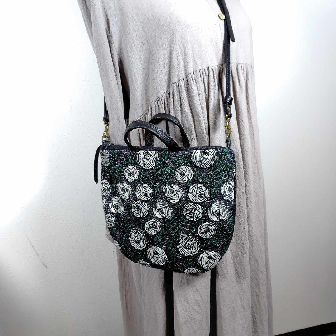 ミナペルホネン/rosyロージィーネイビー/ロングミニラウンドショルダー