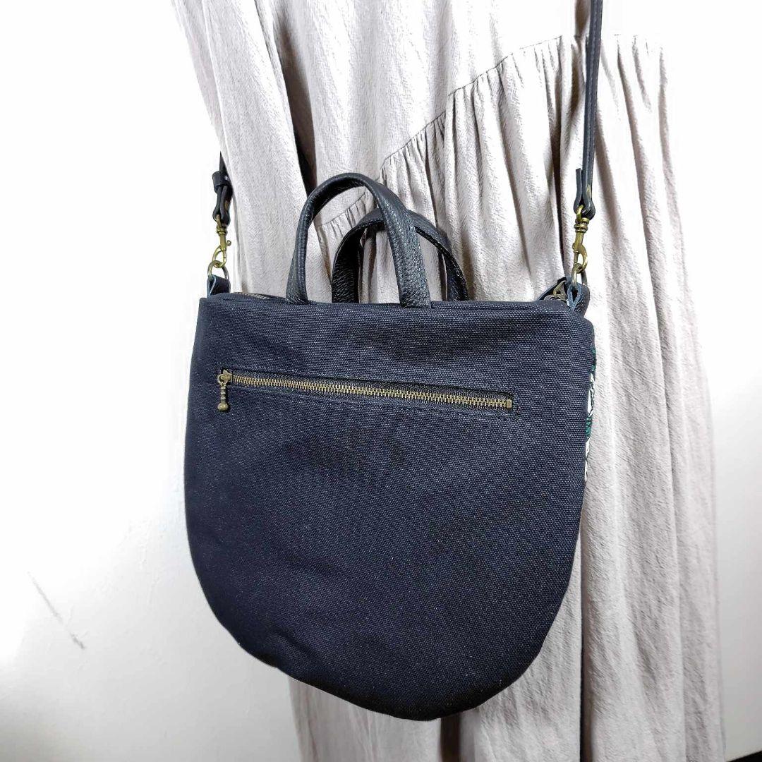 ミナペルホネン/rosyロージィーネイビー/ロングミニラウンドショルダー