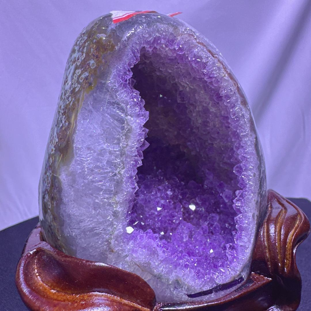 ウルグアイ産 アメジスト ドラゴンエッグ 原石 置物D.61