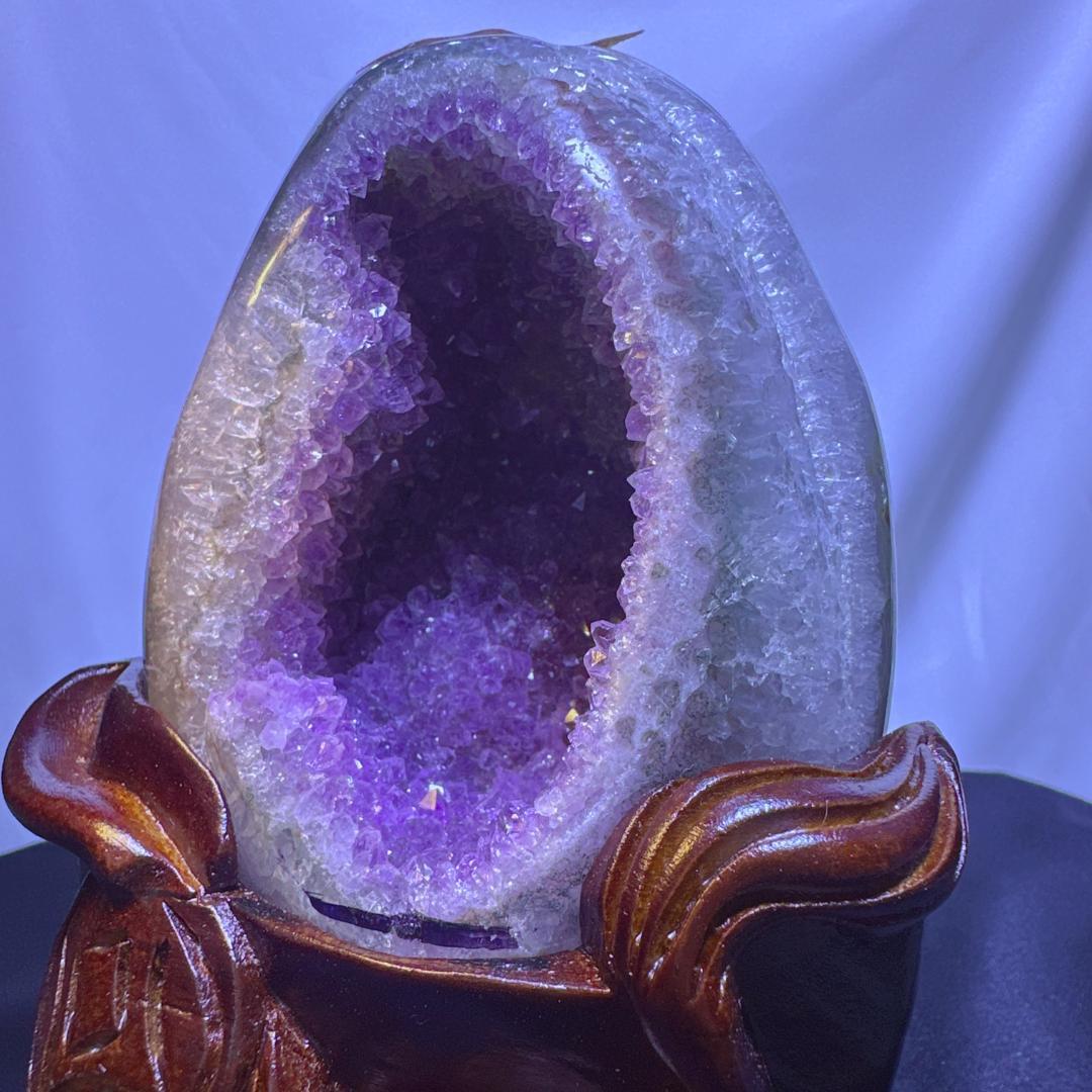 ウルグアイ産 アメジスト ドラゴンエッグ 原石 置物D.61