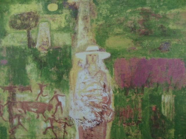 佐光亜紀子、【南アフリカ】、希少な画集画、新品高級額 額装付、状態良好