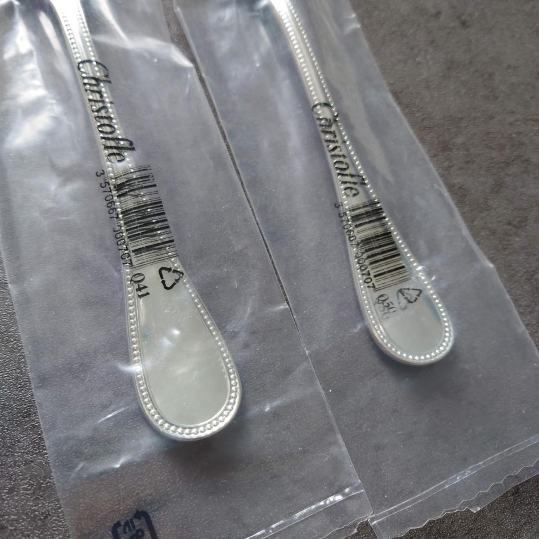 クリストフル パール 未開封 スタンダードスプーン 2点