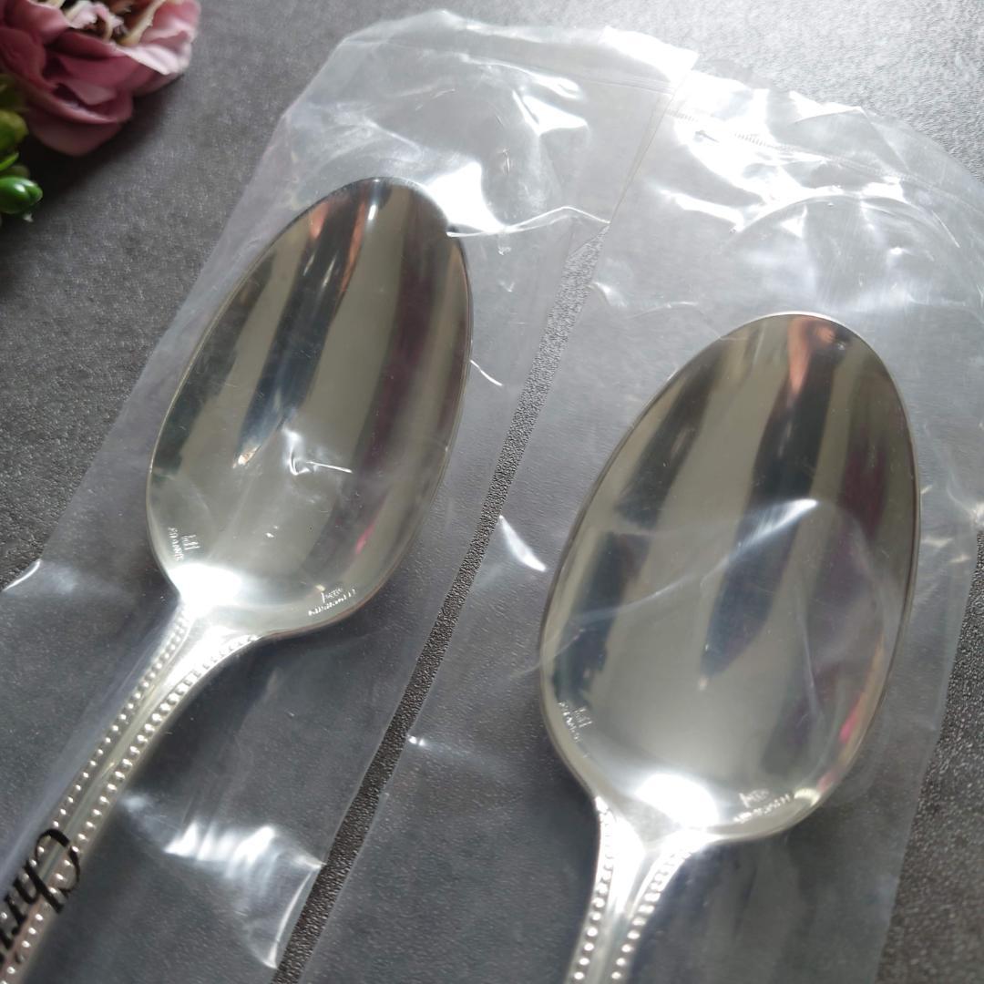 クリストフル パール 未開封 スタンダードスプーン 2点