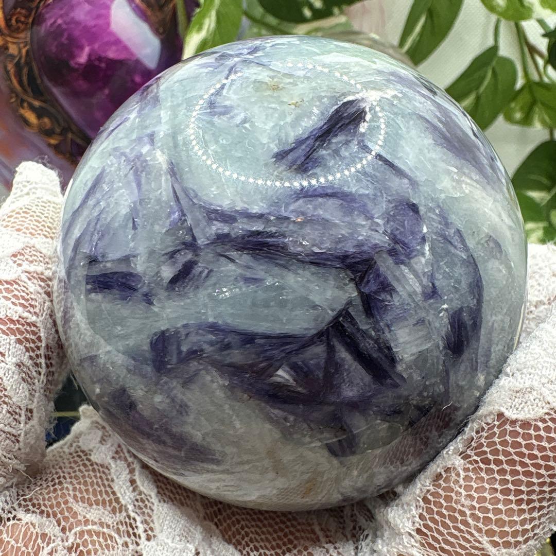 inashin様 アクアマリン♡レピドライト共生スフィア♡No.1392