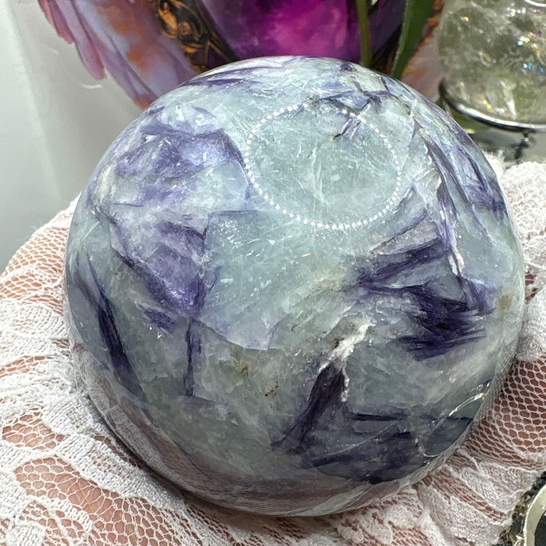 inashin様 アクアマリン♡レピドライト共生スフィア♡No.1392