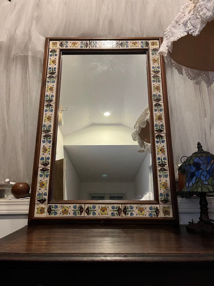 ACTUS バレンシア ウォールミラー スペイン製 タイル 無垢 大