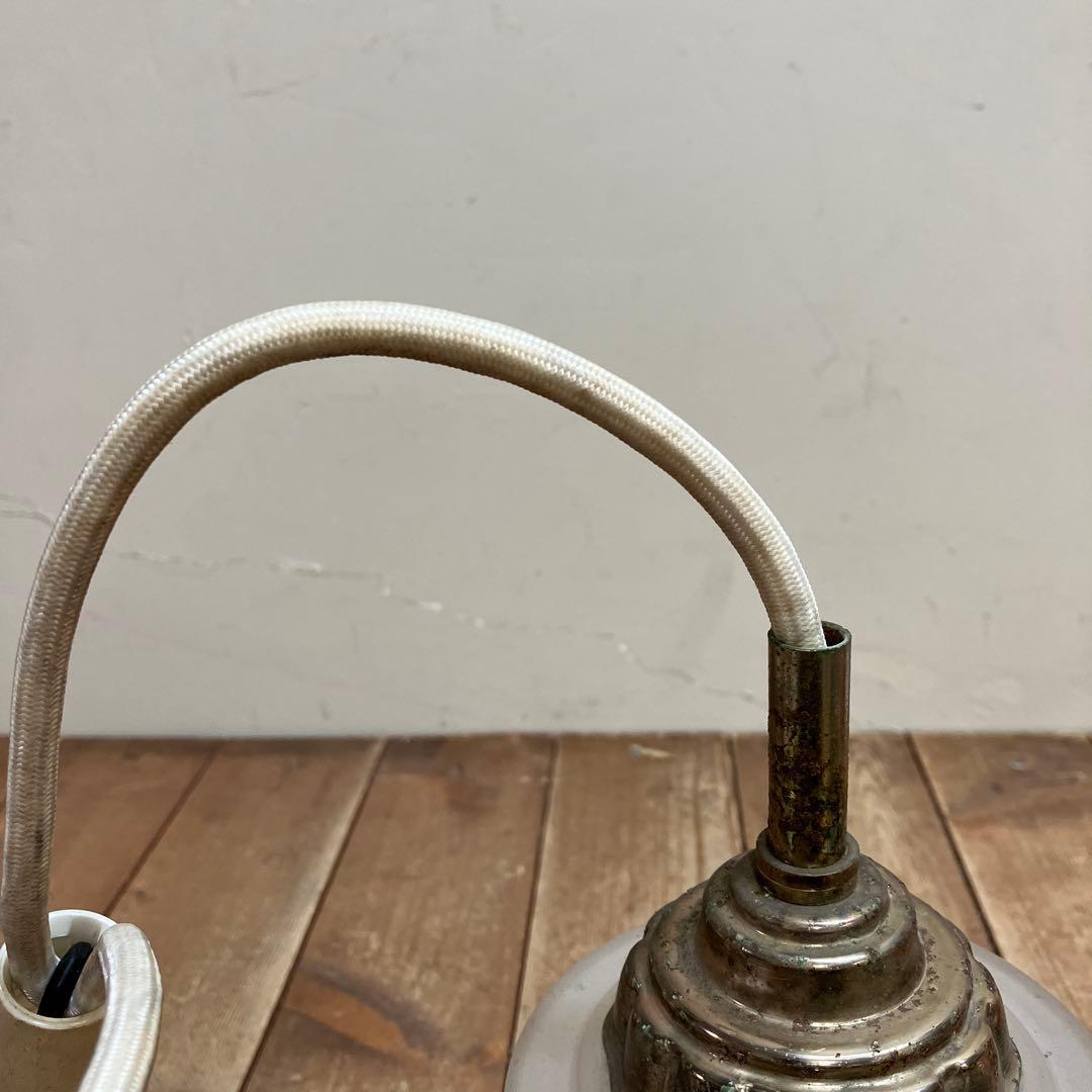 D-2 ⑨ 昭和レトロ フリル型 ガラスシェード ペンダントライト シーリング