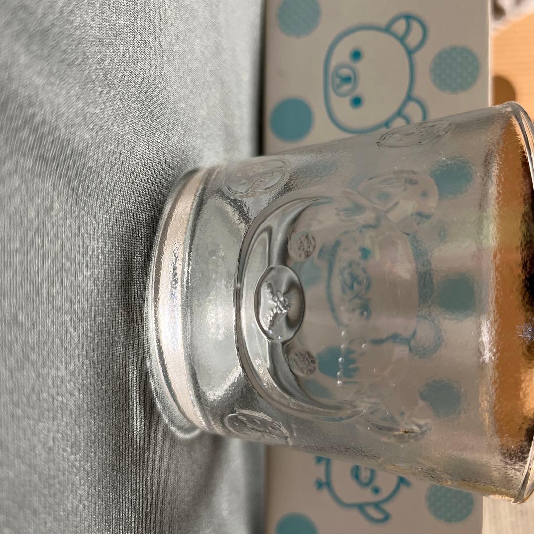 リラックマ   ガラスコップ三個セット  スプーンフォーク ミニボウル