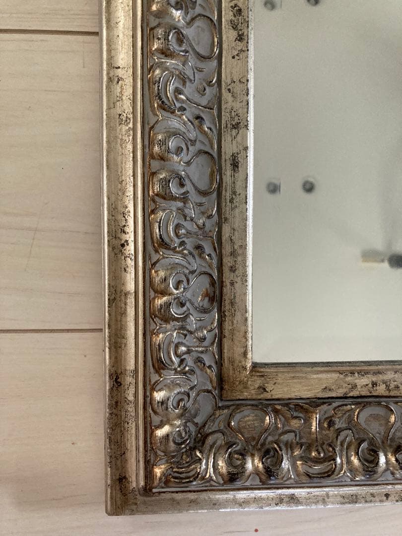 壁掛け　ミラー　長方形　　アンティーク調