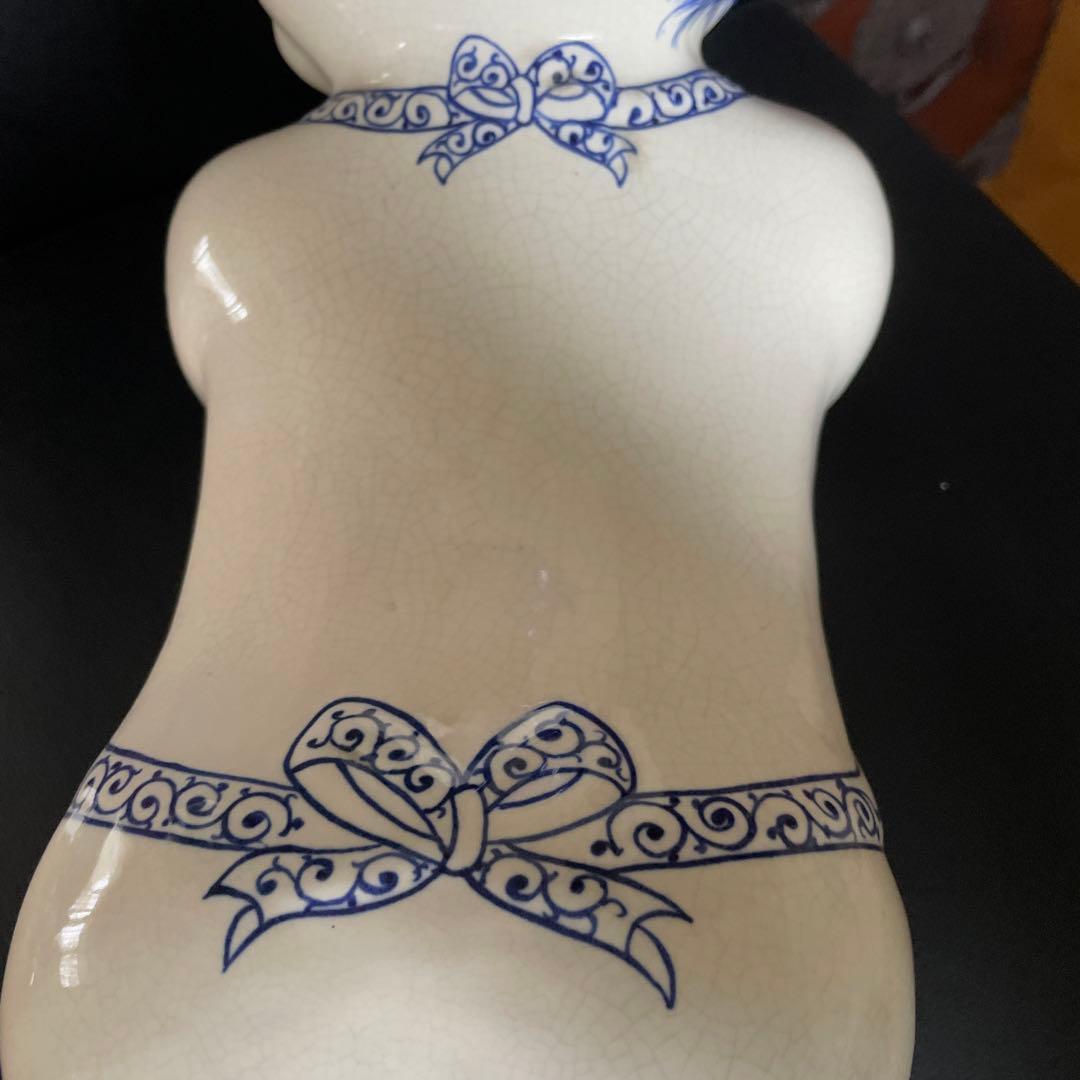 中国　骨董品　陶枕　女の子　唐子枕