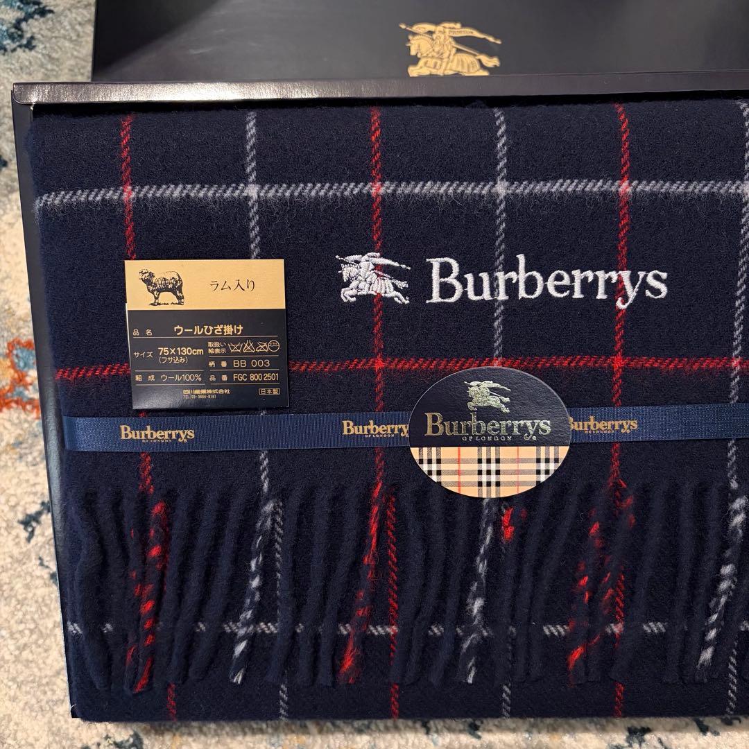 Burberry ウール ひざ掛け ラム入り