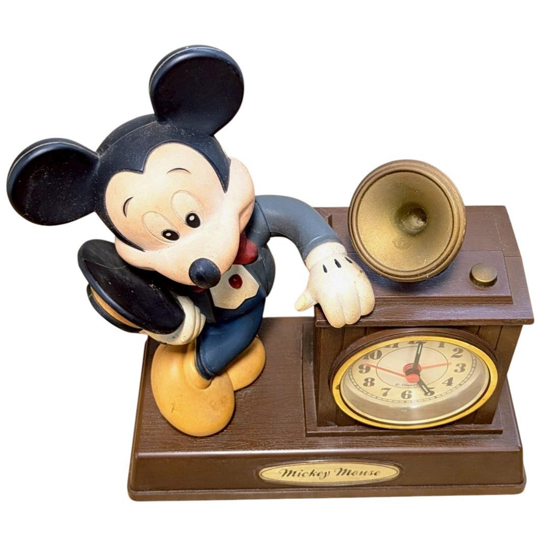 ディズニー ミッキー 置時計 目覚し時計 レトロ ミッキーマウスマーチ