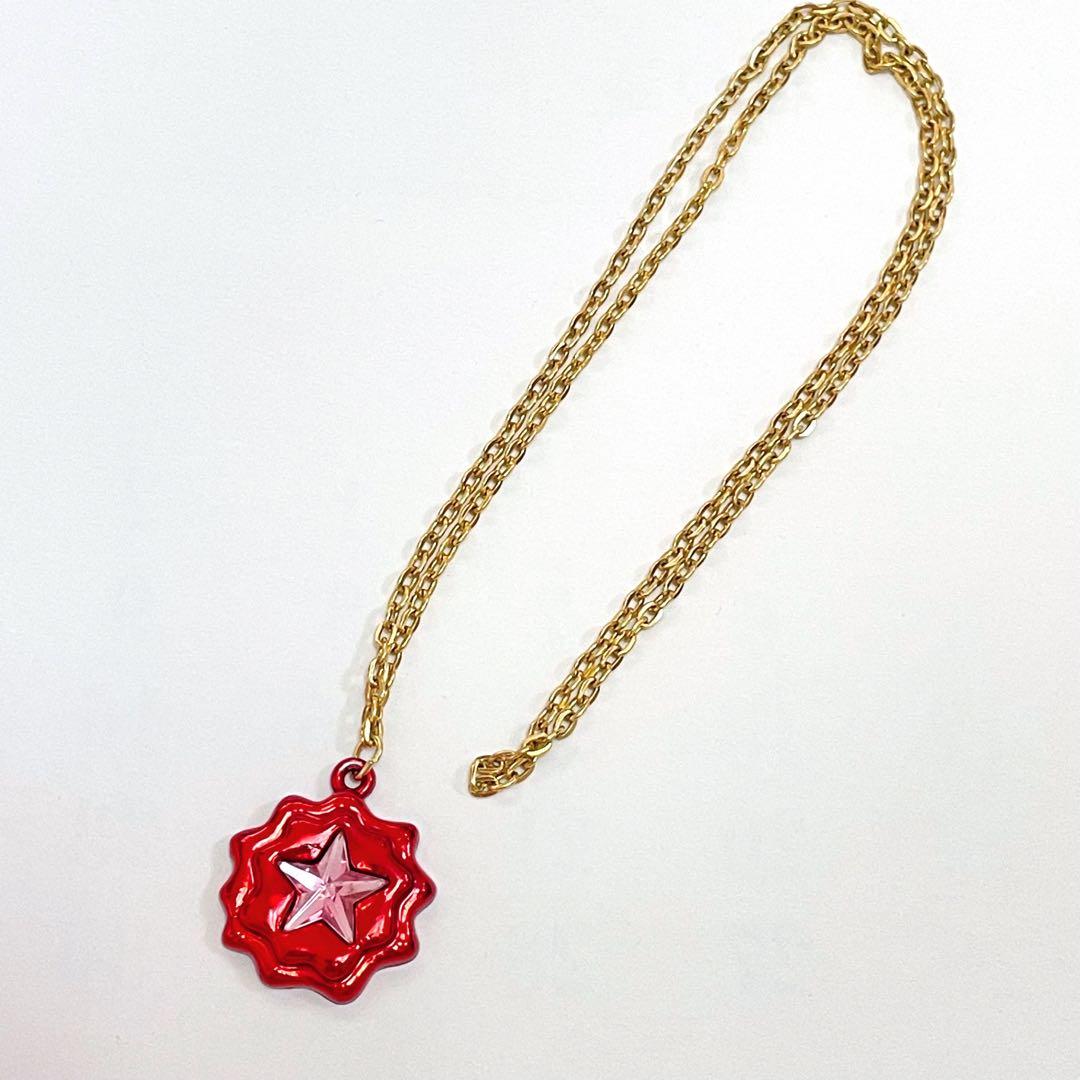 セボンスター 赤メッキ 星 薄ピンク石 昔