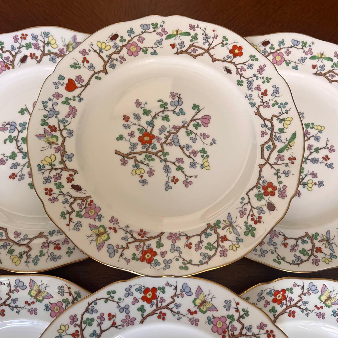 【希少品】スポード ★Shanghai★シノワズリ　デザート皿　6枚