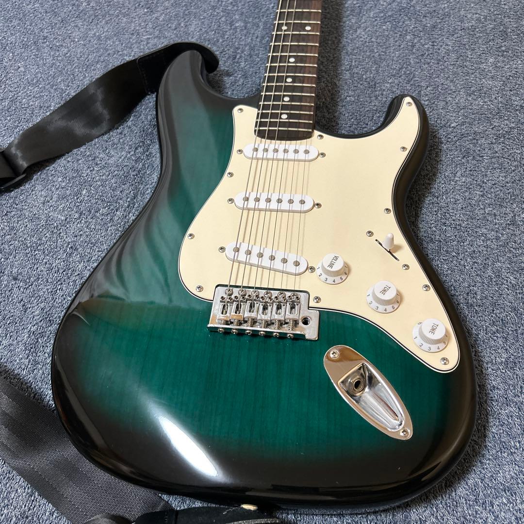 SELDERセルダー グリーン エレキギター サンバースト