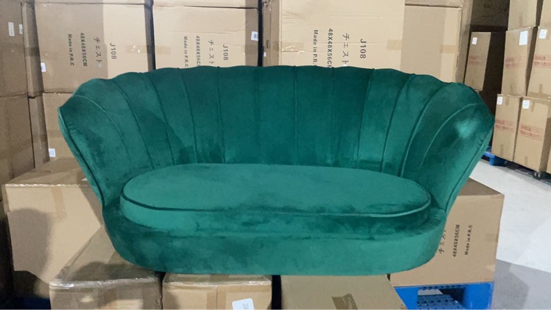 大人気　グリーン　ソファー椅子　一人掛けソファ　カラー　ふわふわ